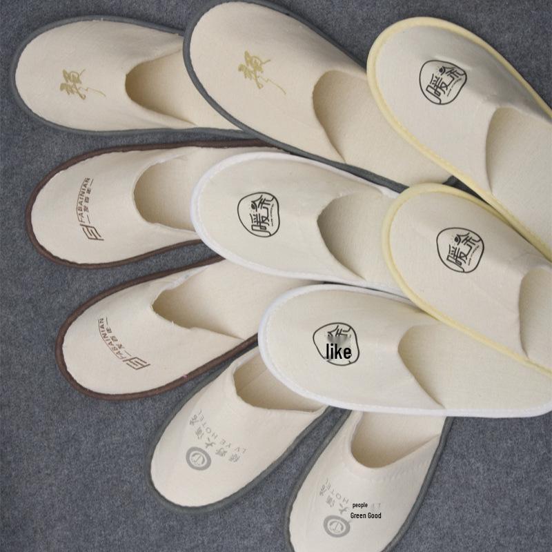Disposable Non-Slip Canvas Slippers for Hotels and Travel