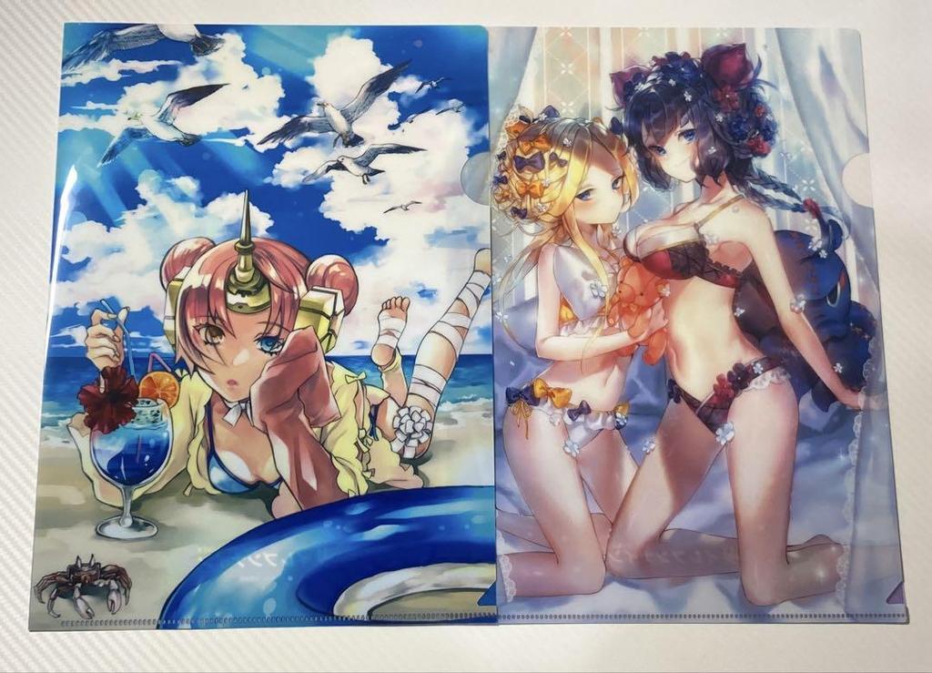 [USED] Fate Doujinshi Eleven Nine Clear File & Acrylic Keychain