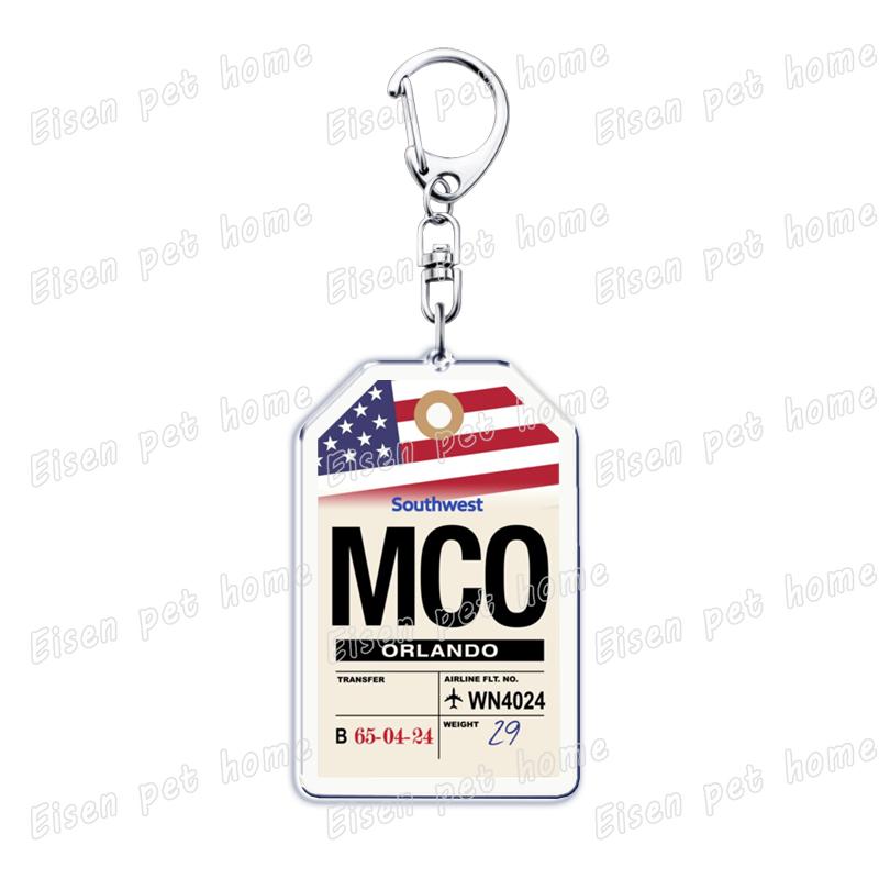 Plane Ticket Koffer Keyrings for Accessories Bag Key Chain Ring Jewelry Fans Gifts Travel Country Label Keychain Llaveros