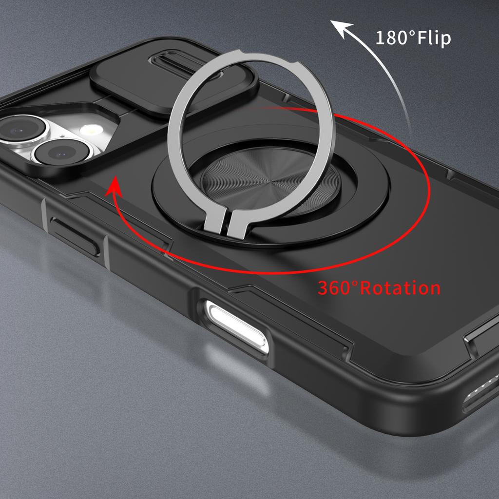 Phone Bag for Magsafe Magnetic Ring Case for Iphone 17 Pro Max 16 15 14 Plus 12 13 Pro Max Iphone17 Kickstand Lens Cover