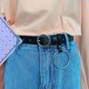 All Hole Contemporary Black Belt For Women Stylish Automatic Buckle For Wear Everyday