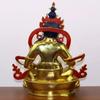 Feng Shui Copper Yellow God of Wealth Buddha Statue Tantric Home Living Office Sculptures