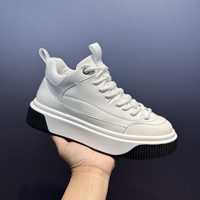 High-top board shoes New spring and autumn color matching trendy shoes Platform comfortable casual shoes qs