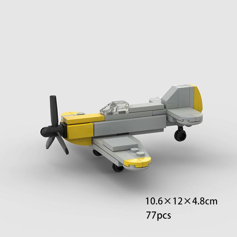 WW2 Military Battle Mini Plane US P-51 Mustang Aircraft Rescue Vehicle Copter France Army Set Building Blocks Toys World War II