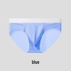 Men's Colorblock Waistband Ice Silk Briefs - Large Pouch, Seamless, Trendy Underwear