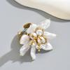 Wind Lady Ring Open Flower Inlaid Special-shaped Pearl Design Ring High Sense Index Finger Ring Female