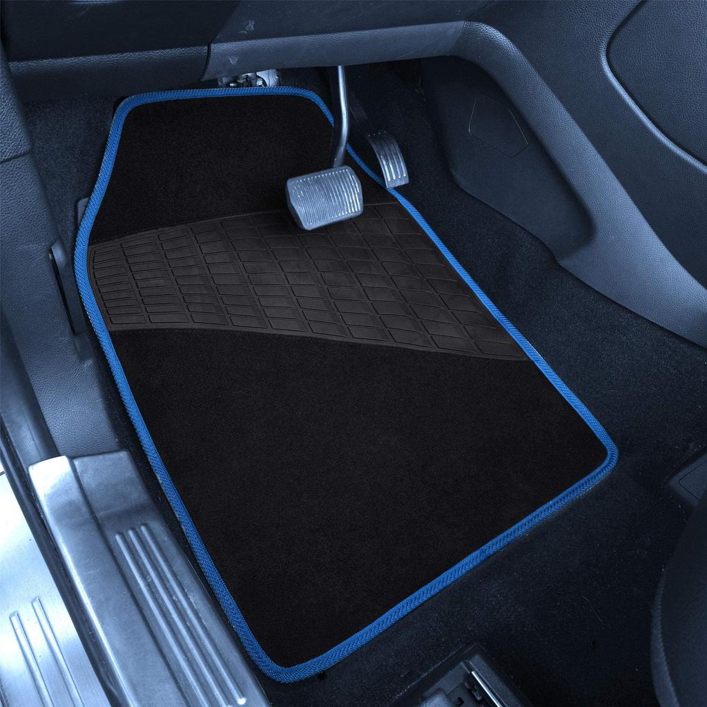 FH Group Group Car Floor Mat Universal Fit for and Trucks Imported from (FH International) Set, Blue, Multi-Function, Sedans, SUVs, [Officially Japan]