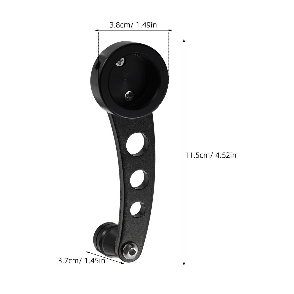 1Set Aluminum Car Window Crank Handle Set Universal Manual Winders for Left Right Doors Interior Upgrade with Mounting Clip