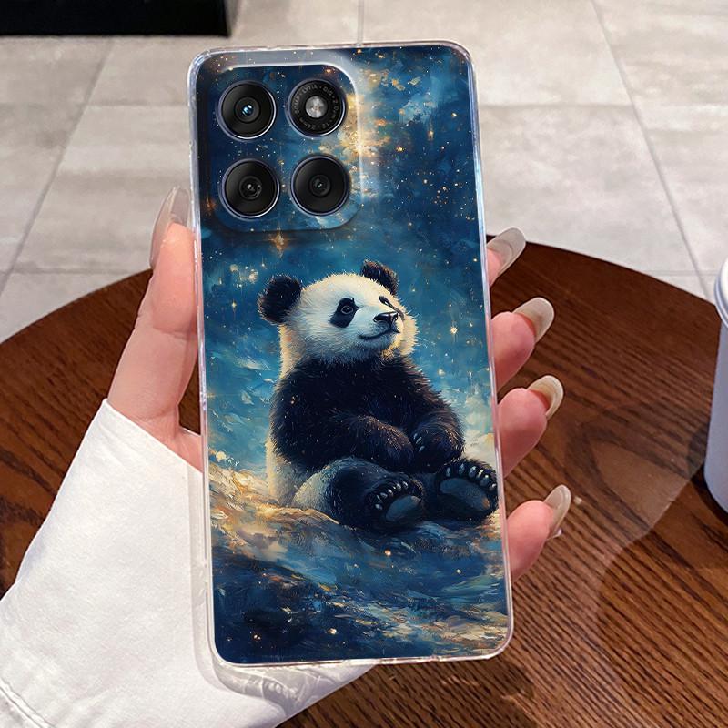 Casing For Motorola Edge 60 Fusion Pro 60s Aesthetic Fashion Cute Cat Astronaut Soft Silicone Back Cover Transparent Phone Case
