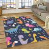 3D Cute Dino Cartoon Dinosaur Space Carpet Rug for Bedroom Living Room Home Sofa Decoration,Children Game Large Decor Floor Mat