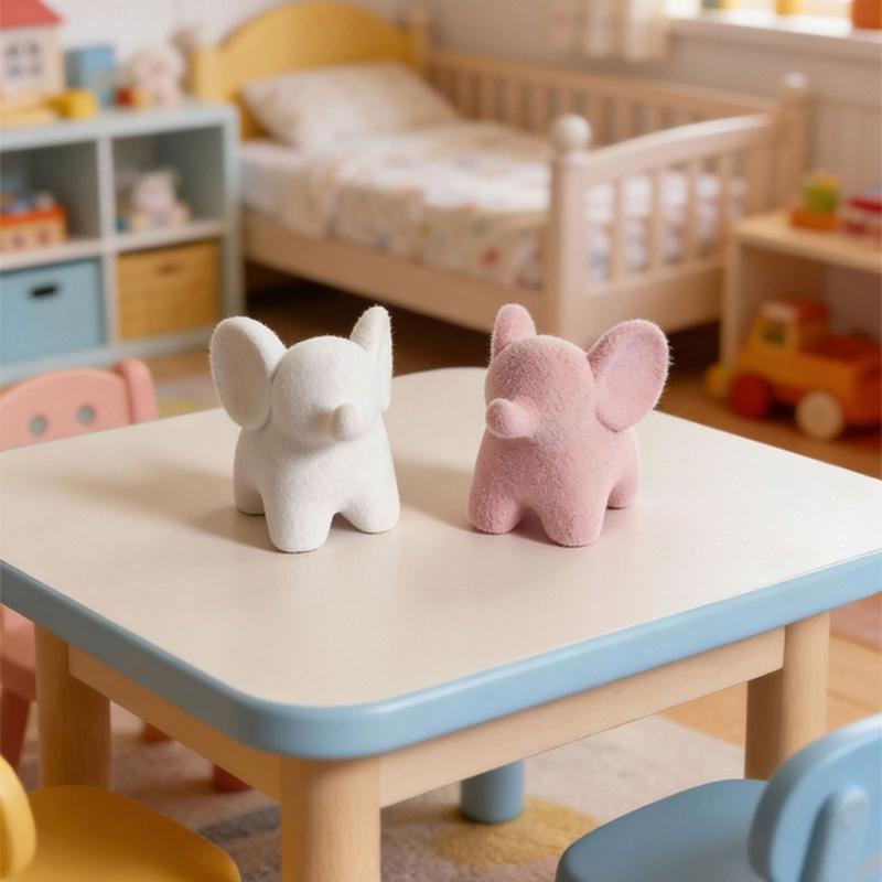 Resin Elephant Figurines Elephant Statues Animal Sculptures Collectibles Table Ornament for Home Office Decorations