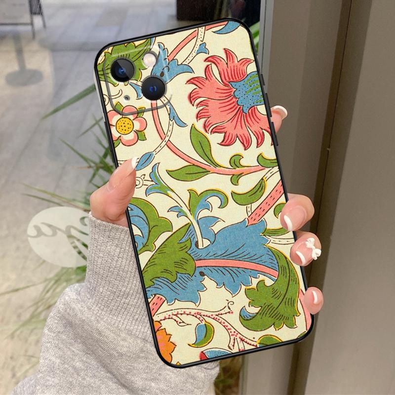 

William Morris Lodden Case For iPhone 17 Air 16 15 14 13 11 12 Pro Max Plus 12 13 Mini 16e 17 Pro Max Back Cover iPhone 16 Plus