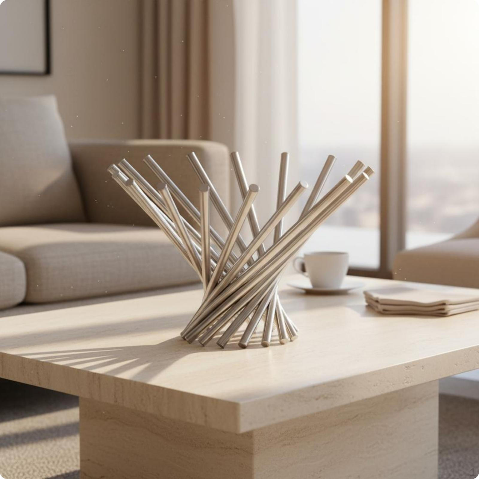 Foldable Fruit Tray Silver Metal Decorative Snack