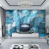 Modern Wallpaper Blue Abstract Marble Mural Wallpaper For Living Room Bedroom Wall Papers Home Decor