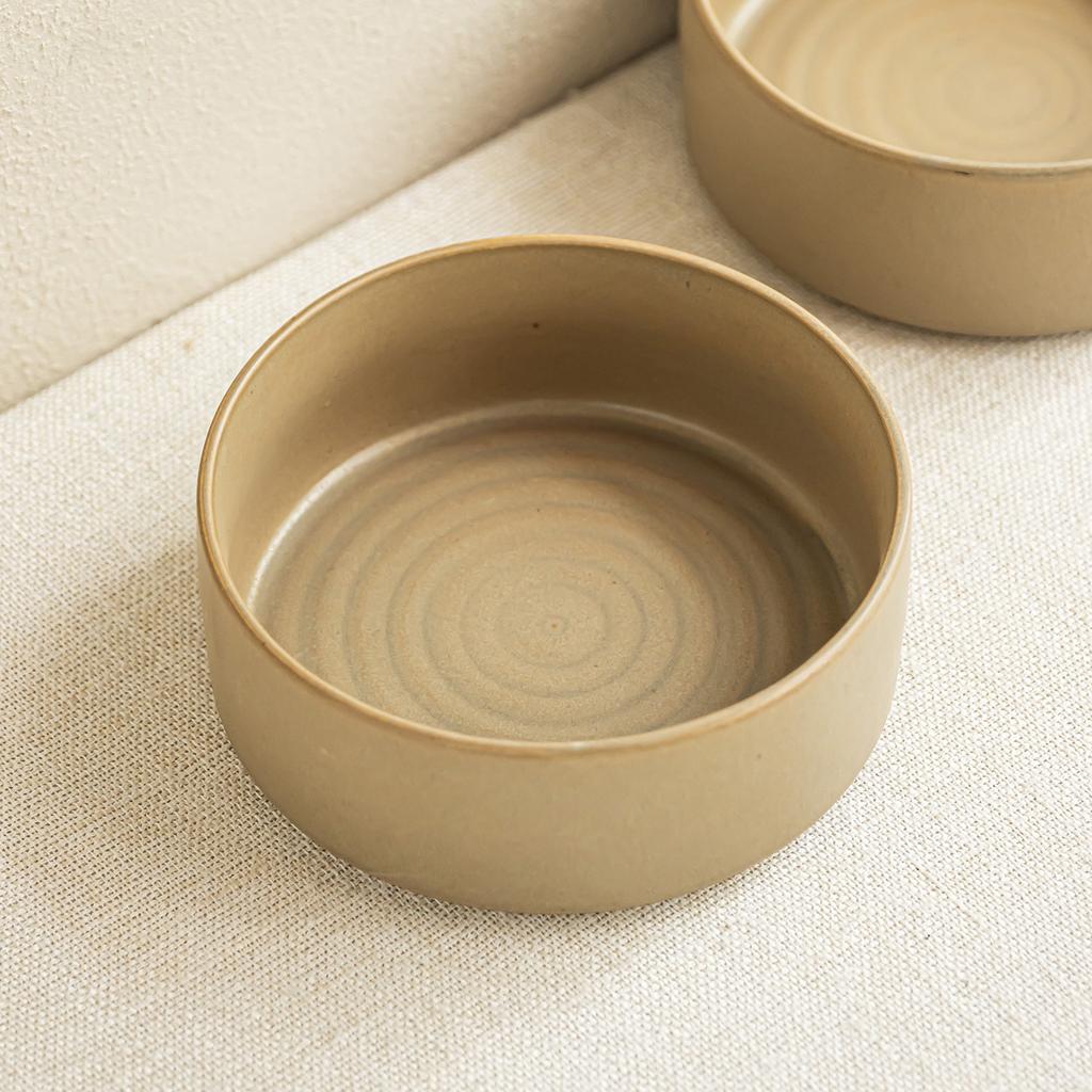 Straight Bowl Ceramic Salad Bowl Household Dish Bowl Instant Noodle Bowl Minimalist Style Round Bowl Big Rice Bowl Japanese Threaded Small Bowl