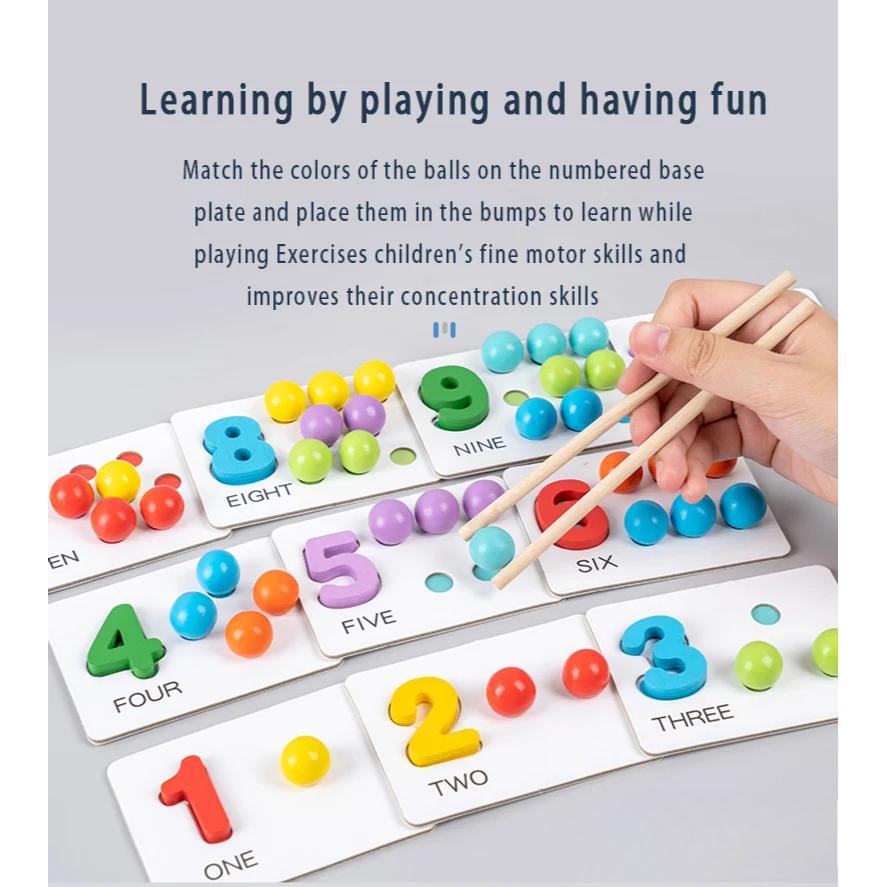 Children's Math Teaching Aids Baby Number Cognition Arithmetic Matching Early Education Toys Montessori Teaching