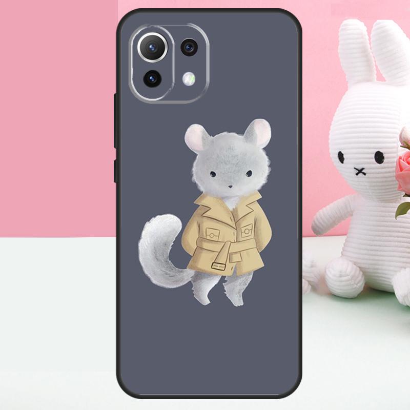 Cute Cartoon Chinchilla Case For Xiaomi 15T 13T 14T 17 Pro Max 15 14 Ultra POCO X7 Pro X5 X6 F5 F6 F7 F8 Ultra Funda
