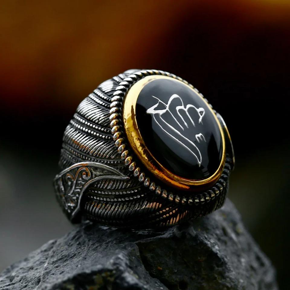 

Men s Vintage Domineering 316L Stainless Steel Black Stone Cross Ring Fashion Ethnic Style Signet Rings Luxury Jewelry Wholesale 13