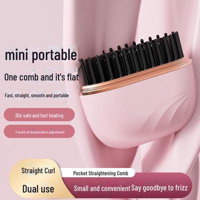 Wireless Dual-Use Hair Straightener & Curler with Negative Ion Technology for Soft Hair Care