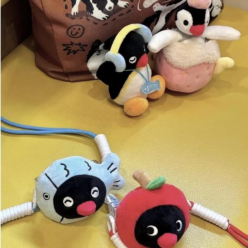 Pinguin Plüsch Schlüsselanhänger Spielzeug Niedliche Kopfhörer Tragende Stoffpuppe Lustige Cartoon Tasche Anhänger Rucksack Geldbörse Dekor Überraschungsgeschenk