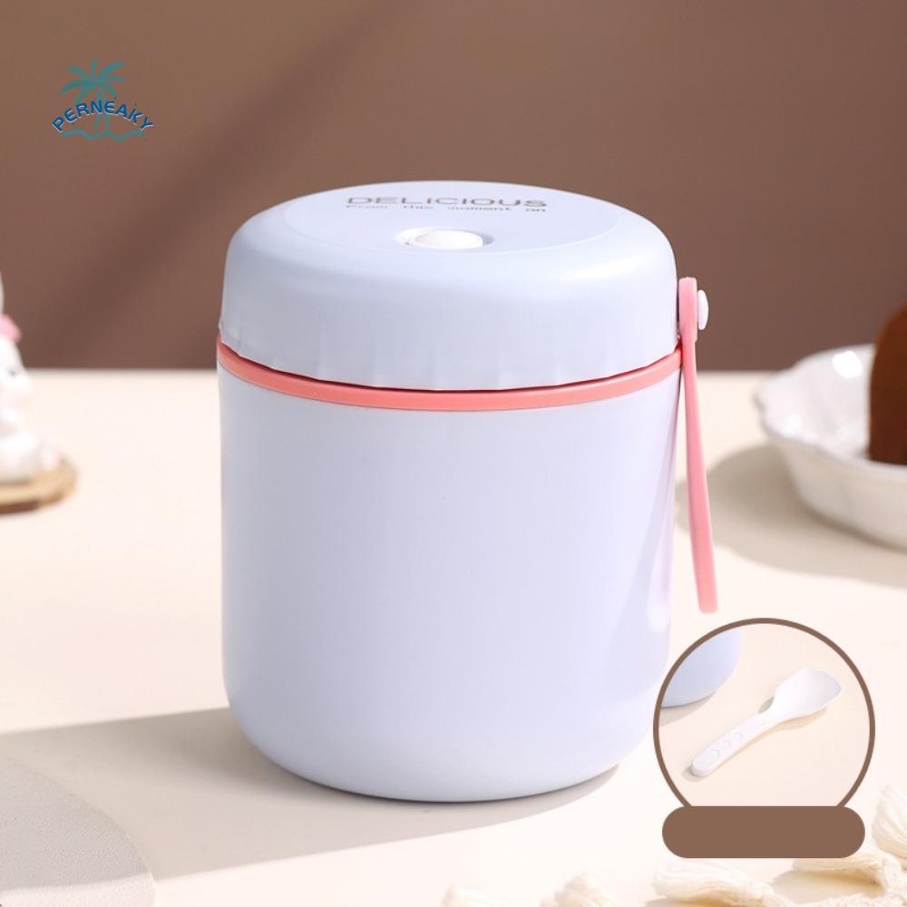 Stainless Steel Insulated Food Jar Leak-Proof with Spoon Insulated Soup Cup Portable Thermal Food Container Outdoor Activities
