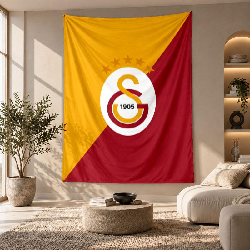 Decorative Tapestry,Galatasaray FC Printed Wall Art, Lightweight Wall Hanging For Bedroom Background