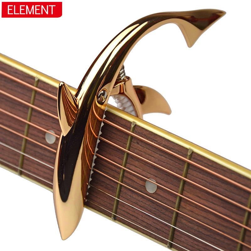 Personalized Shark Zinc Alloy Guitar & Ukulele Capo with Tuner