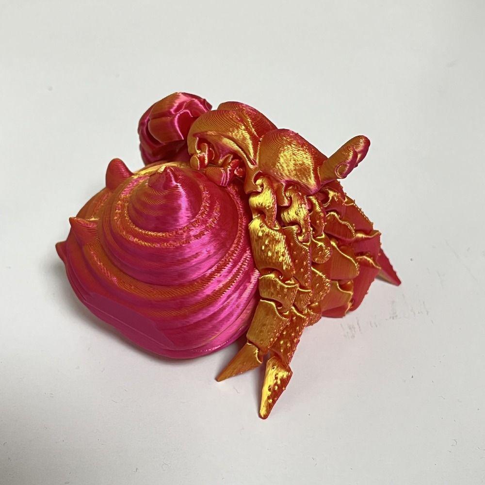 Removable 3D Printed Paguroidea Poseable Joints 3D Articulated Crab Toys  Kid Gift