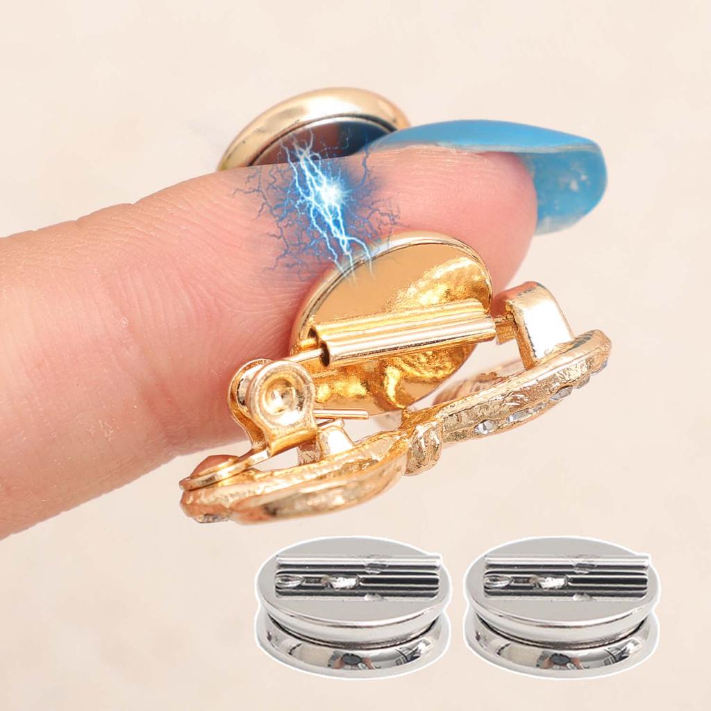 1/3Pcs Strong Brooch Converter Pin Keepers, Harmless Clothing Magnet Buckle for Tie & Clothing Brooch Adapter