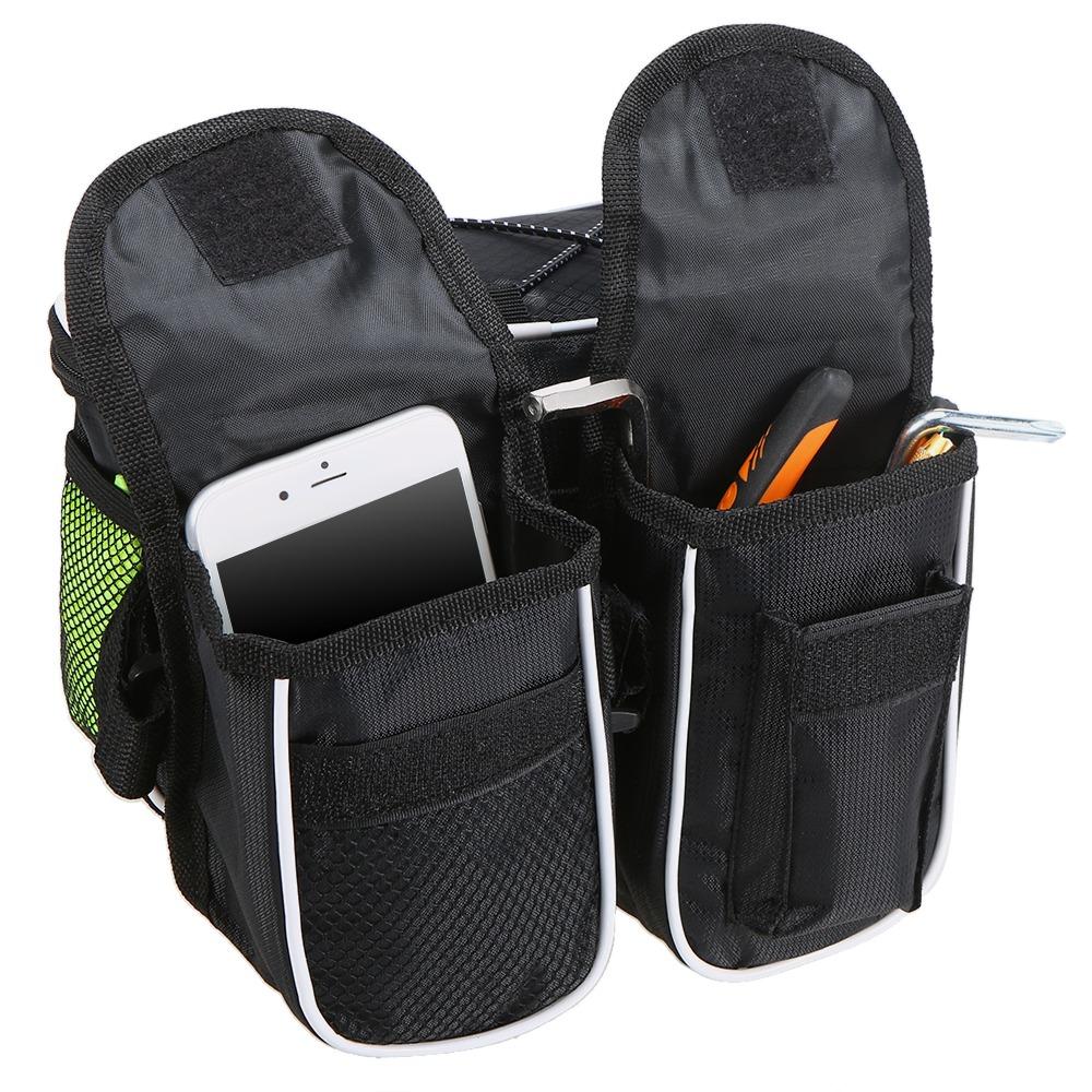 Large Capacity Bicycle Front Frame Bag with Rain Cover Bike Pannier Bag Cycling Frame Pack  Cycling