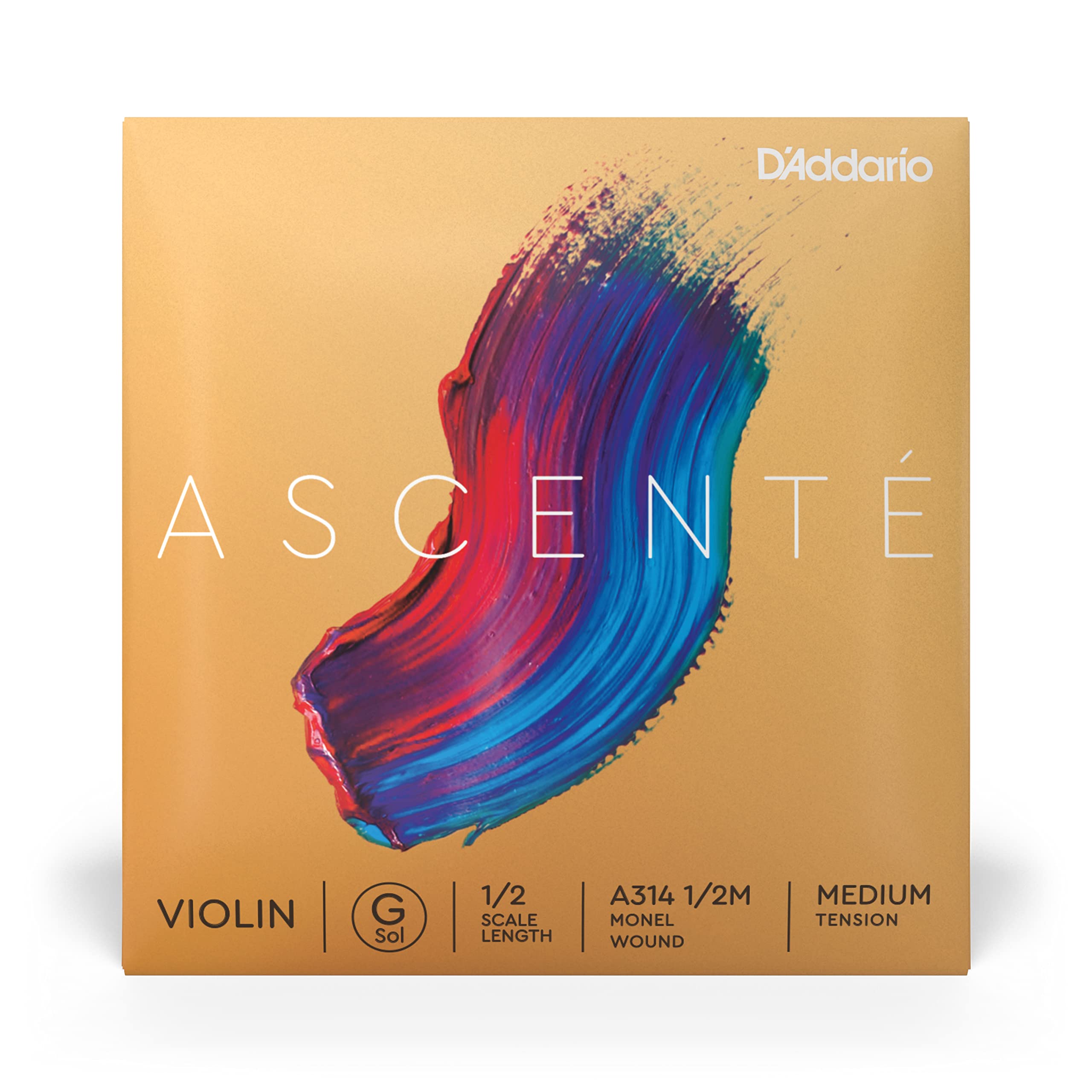 

Струна D Addario Ascente для скрипки G средней силы натяжения, Струна, A314, 1/2M,