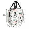 Funny Drummers Eye Chart Thermal Insulated Lunch Bag Women Resuable Lunch Container for School Office Outdoor Storage Food Box