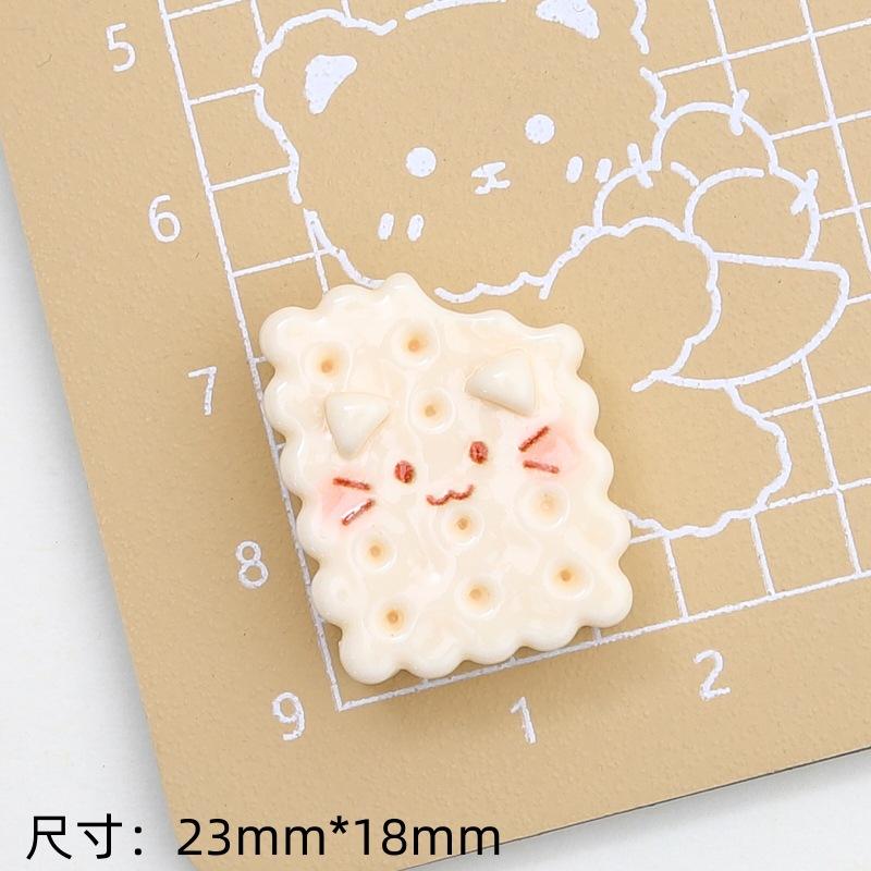 5 Stück Glänzende Katzenkekse Serie Harz Flache Rückseite Cabochons Exquisit für Haarspange DIY Schmuck Basteln Dekoration Trend Zubehör