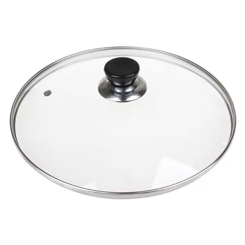 Tempered Glass Pot Lid for Wok, Soup Pot, Steamer, Frying Pan, Stainless Steel Electric Cookware, Induction Compatible