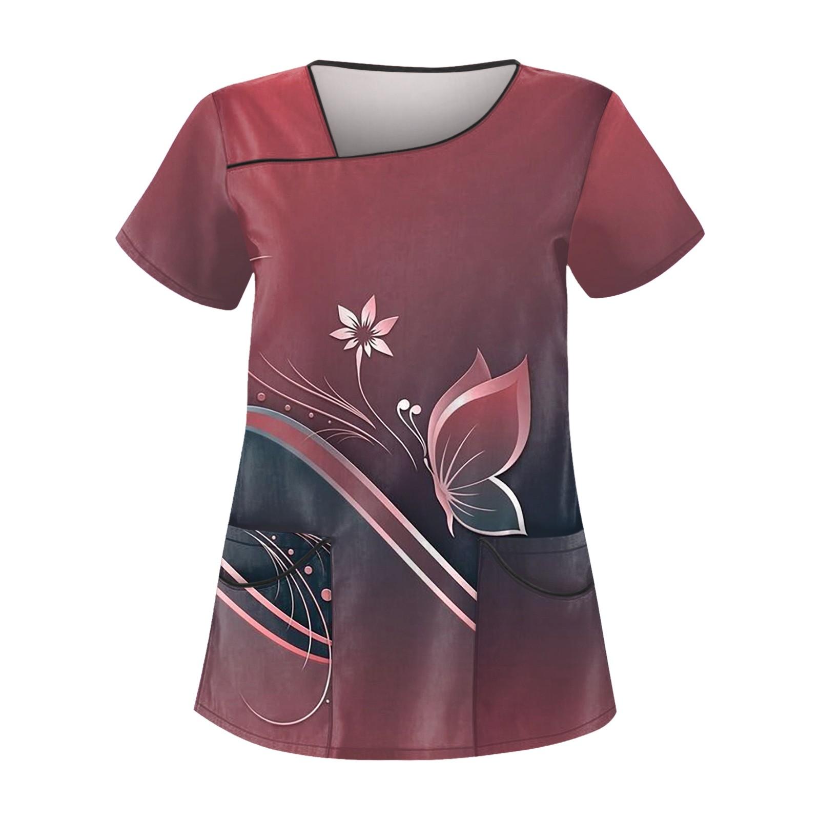 

Женский модный комбинезон с короткими рукавами с градиентным принтом и топами с карманами XXL розовый