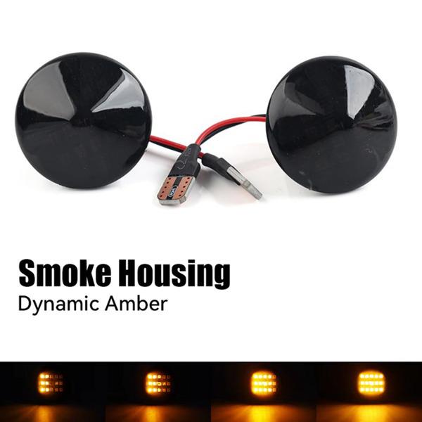 Fiat Punto Black ABS Fender Light Turn Signal (1 Pair)