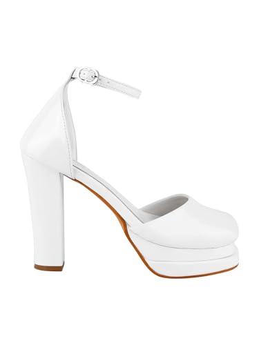 Shoetopia Girls Zepto White Heeled Sandal - 4 Uk (Girls-Zepto-White) 4