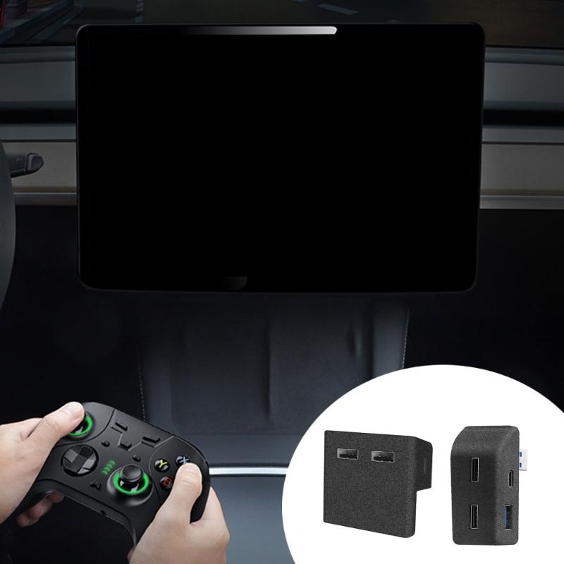 High Speed Charging Hub Glove Box Docking Station Central Control Splitter Adapter Car Accessories Easy to Install
