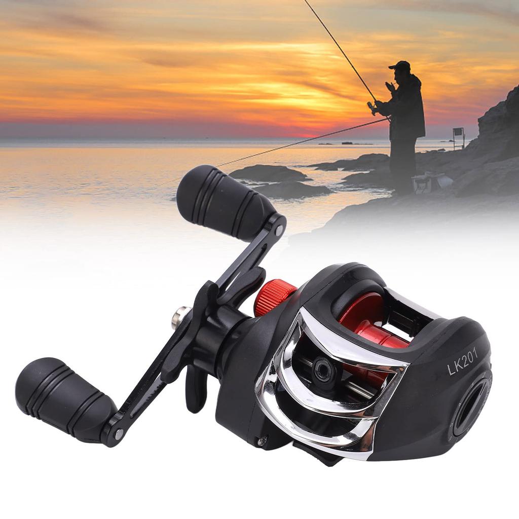 Waterproof Drag Casting Reel with Magnetic Double Sealed Bearings for Outdoor Use 17.6LB Brake, 18+1BB