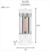 Yamazen Quick Warm Carbon Heater & Far Infrared Sealed Heater Twin Heat Plus 3 Level Output Max 1200W Automatic Oscillation White DBC-W121(MW)