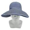 Big Brim Foldable Sun Hat for Women Summer Sun Protection Fisherman Hat Striped Big Head Circumference Outdoor Cycling Sun Hat