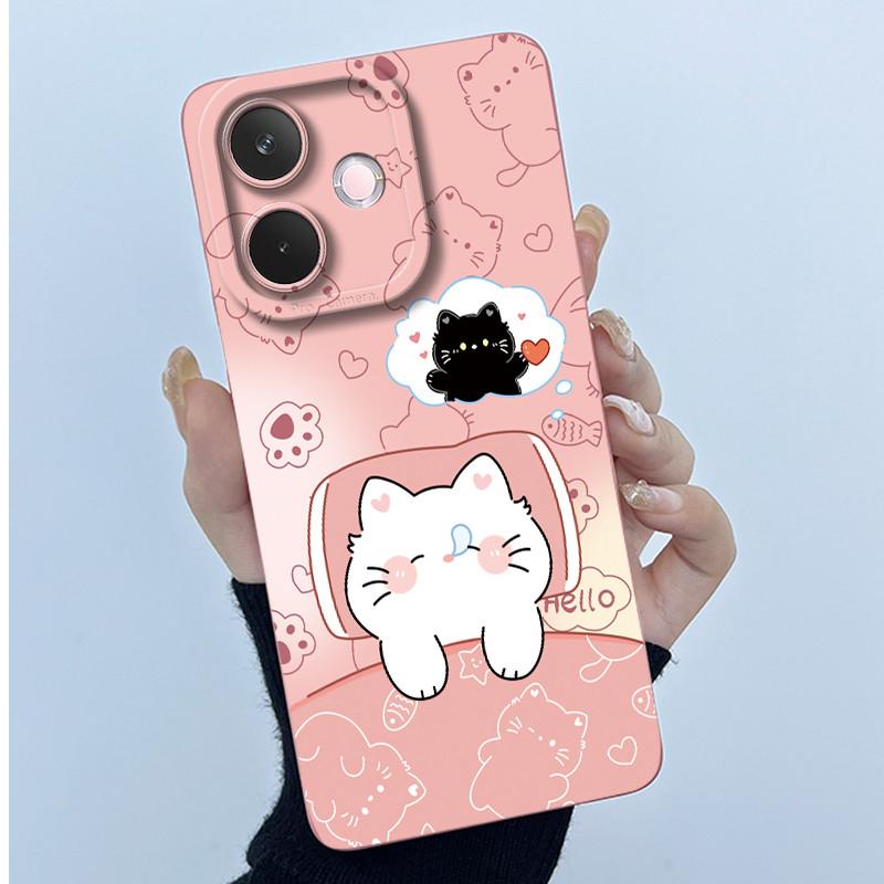 For Oppo A5 Pro 5G Phone Case Cute Panda Back Cover For Oppo A 5 Pro 2025 Full Protection Soft Liquid Silicone Anti Drop Housing