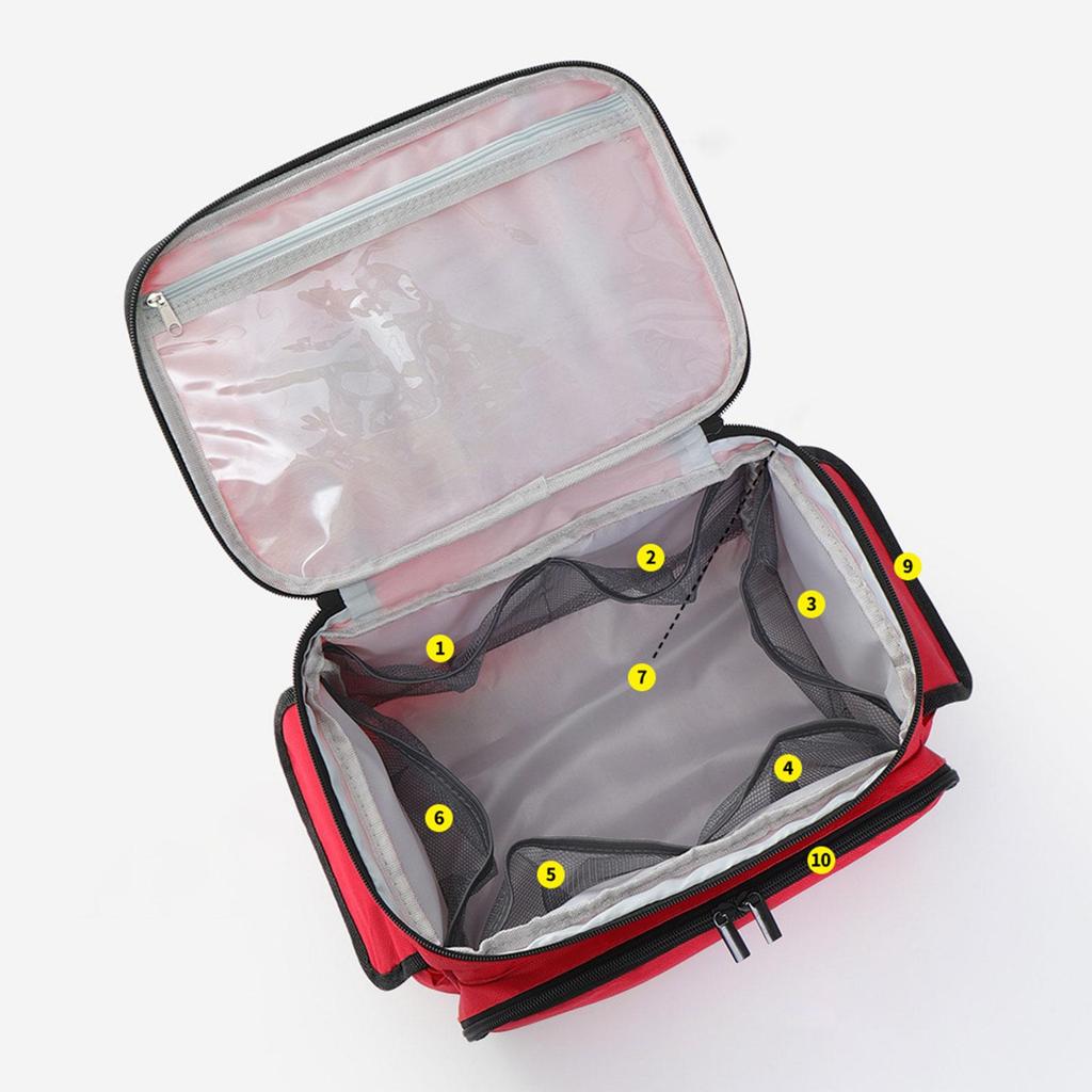 Empty First Aid Bag with Handle Carrying Case Portable Smooth Zipper