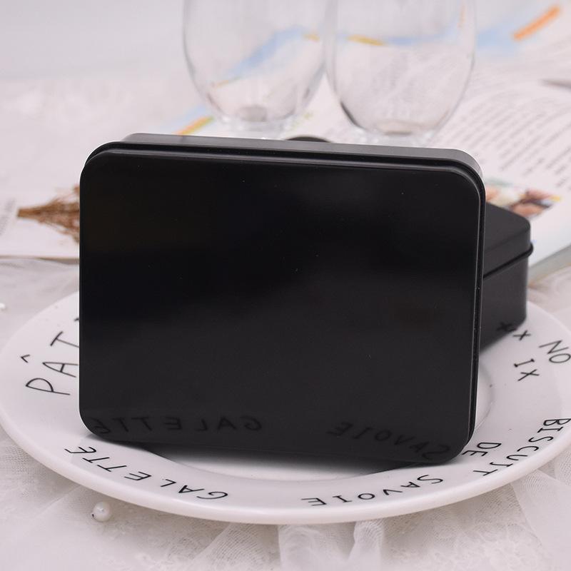 Tinplate Box Sticker Storage Box Photocard Storage Case Jewelry Box Candy Pill Cases Square Container Tin Box Colorful Case чёрный