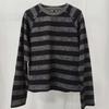 DRIPX Unisex Retro Striped Color Matching Round Neck Long Sleeve T-Shirt for Early Spring Street Fashion Ins Style