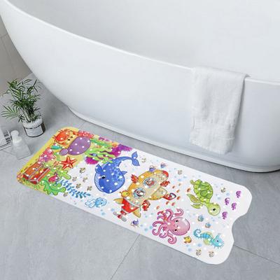 100x40CM Cartoon Meerestier Badematte mit Saugnäpfen Ablaufbohrungen