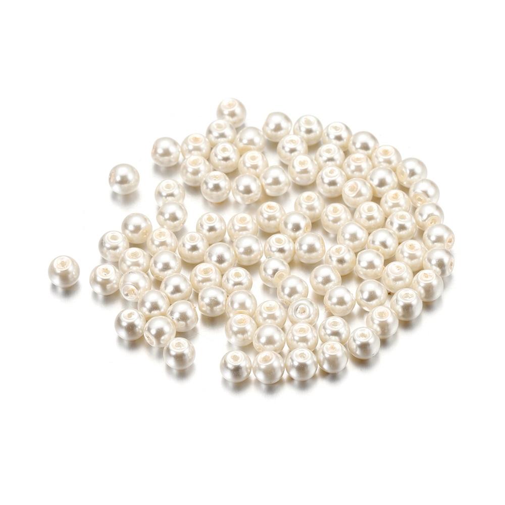 100pcs/lot 4-10mm Mixcolour Round Glass Beads Loose Beads Bracelet Earrings for DIY Jewelry Making Finding Accessories