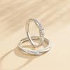 New S925 Sterling Silver Couple Rings - Light Luxury, Adjustable, Perfect Christmas Gift