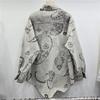 2026 Spring Rhinestone Jacquard Denim Long Sleeve Shirt Jacket - Women's Loose-Fit Mid-Length Top
