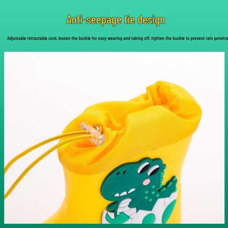 Cartoon Waterproof Unisex Toddler Rain Boots - Short Rubber Boots for Kids